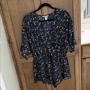 Victoria's Secret Navy Floral Sleep Romper